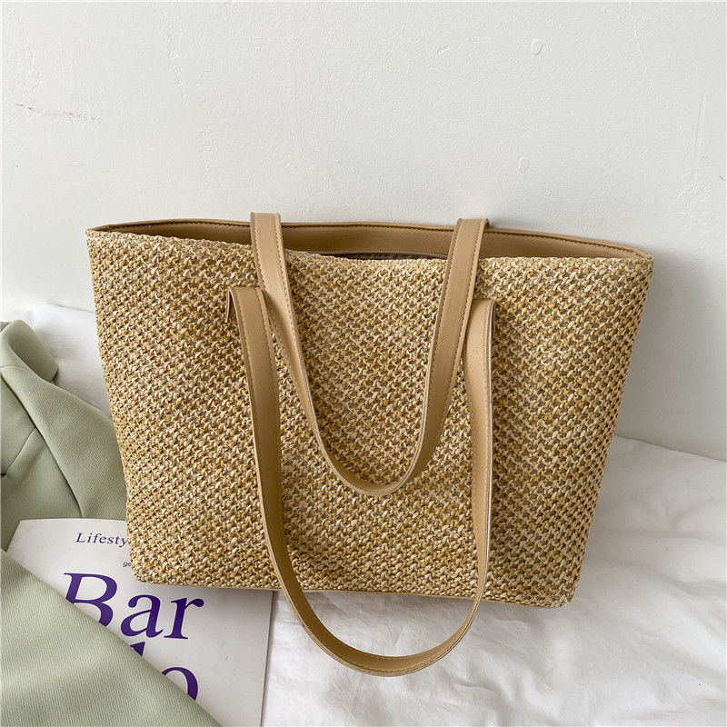 Woven Women's Popular Fashion Large Capacity One Shoulder Handbag