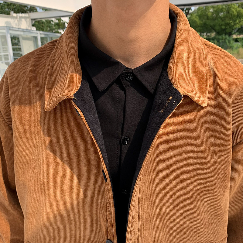 Versatile Casual Loose Corduroy Jacket Japanese