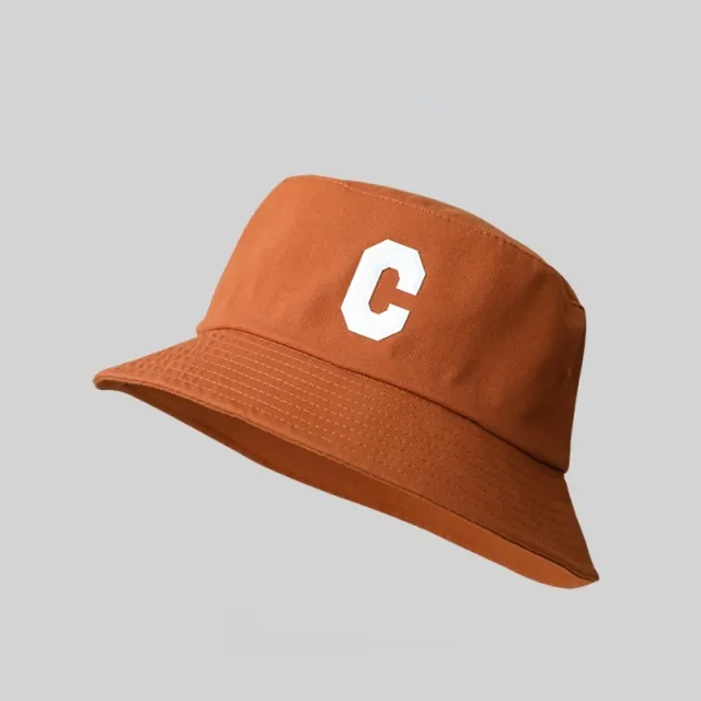 Big Head Circumference Bucket Hat All match Letters Sun Hat Dirty Orange - Shop at LoveMi