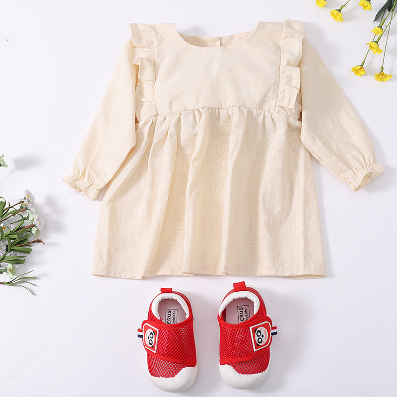 Girls' Autumn Clothes Around Cotton And Hemp Fungus