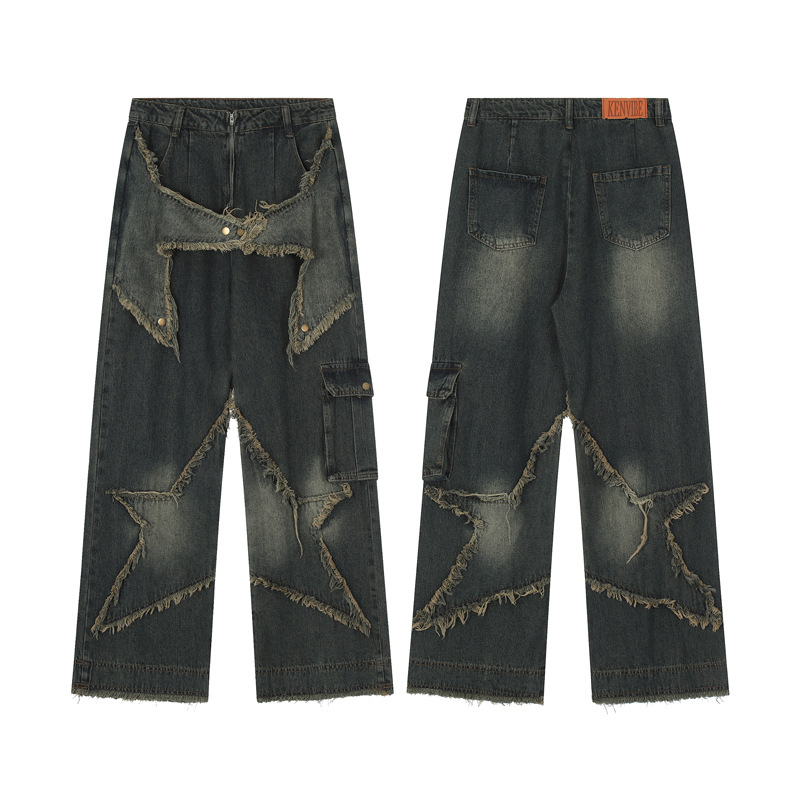 Title 1, Damen Jeans mit geradem Bein, waschbar, lockere...