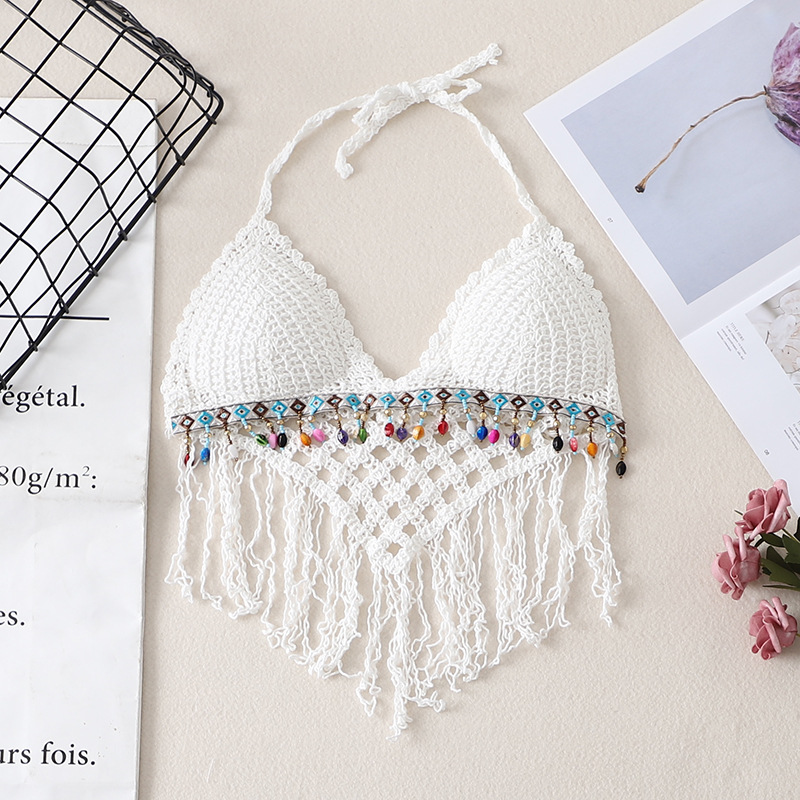 Title 5, Versatile Fringed Crochet Suspender Sleeveless ...