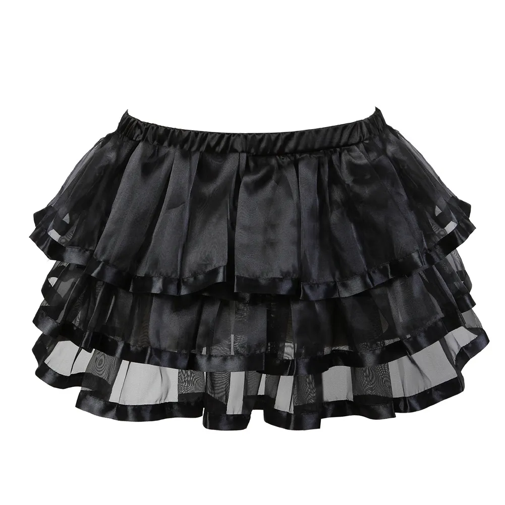 Corset With Tutu Half Body Cake Lingerie All-match Mini Dance Skirt - Black