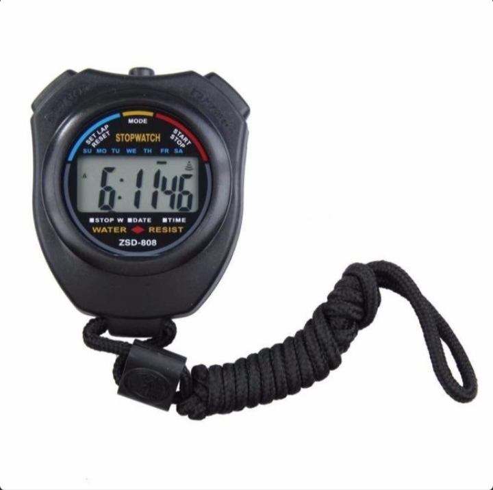 2PCS SET Digital Stopwatch Sports Counter Chronograph Date Timer Odometer Watch 6