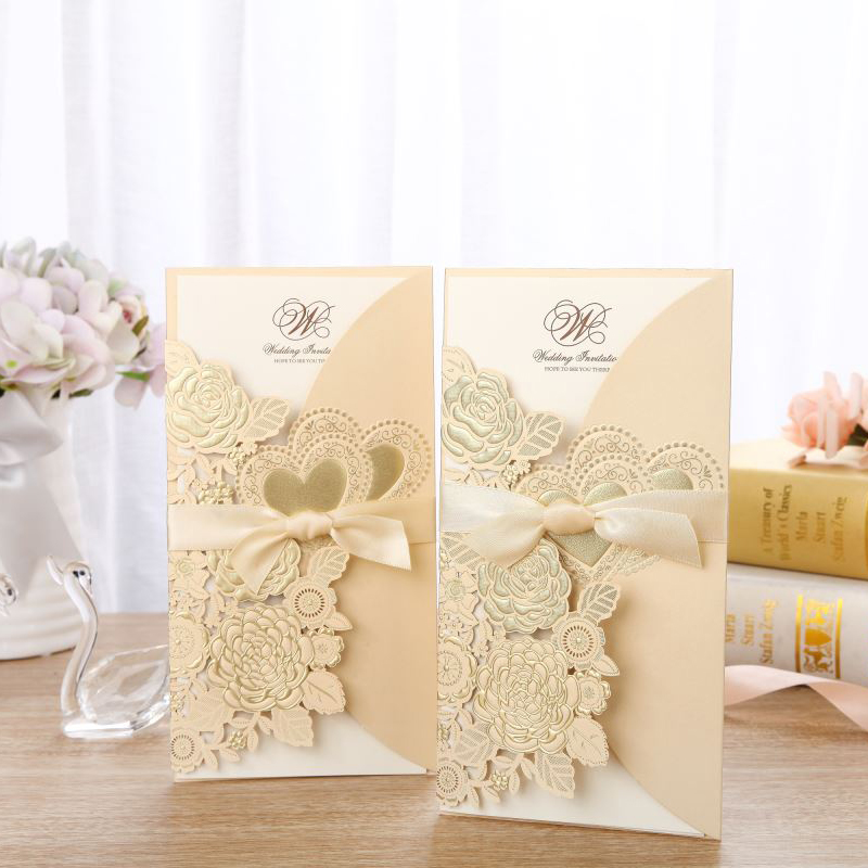 Chinese Style Vertical Ribbon Wedding Invitation Invitation — foto 3