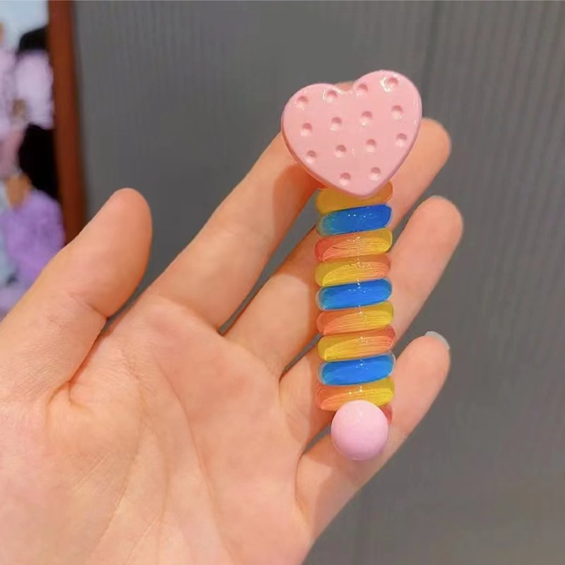 Cute Cartoon Colorful Hair Ring - Image 19