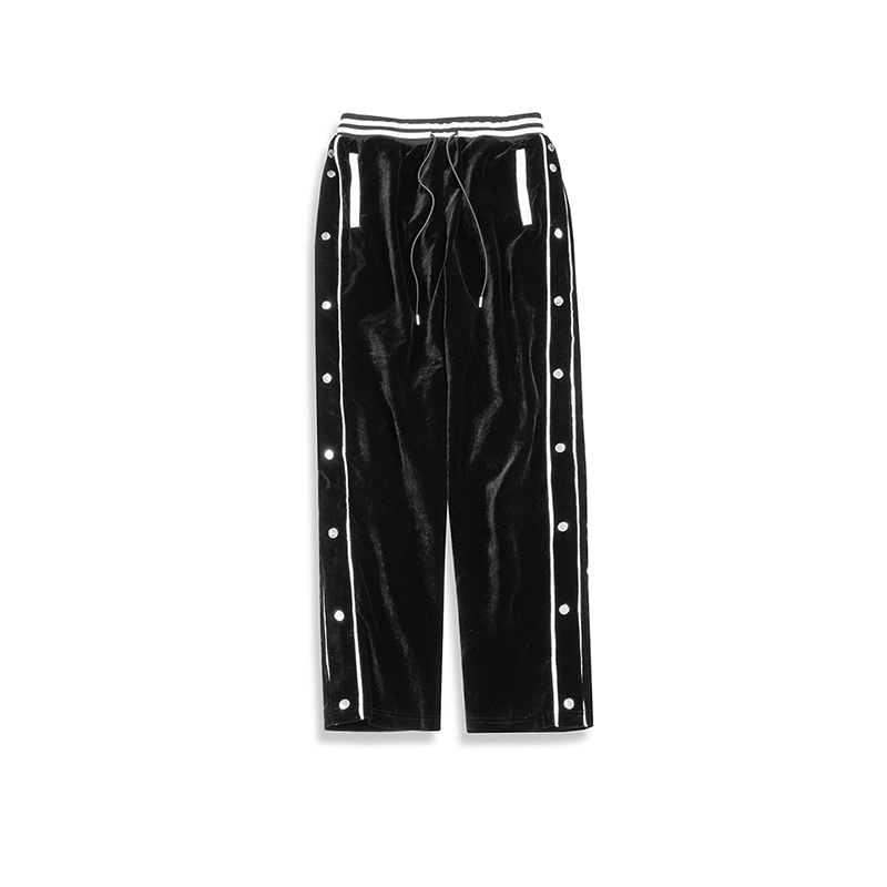 Title 6, Side row full button slacks offer a comfortable...