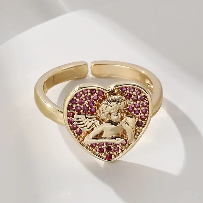 Copper Plated 18k Gold Micro Set Zircon Ring