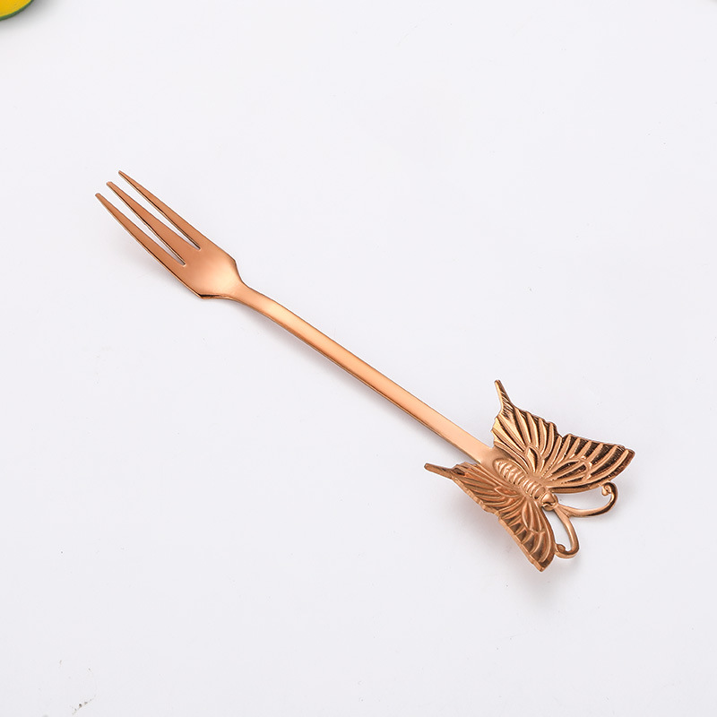 Title 5, Stainless Steel Spoon Fork Gift Cute Cartoon Bu...