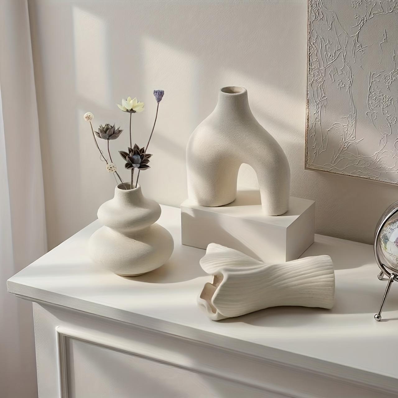 Bohemian Style Creative Simple Small Vase Set, Home Decor Indoor Desktop Ornament, Flower Arrangement Decoration Gift 4