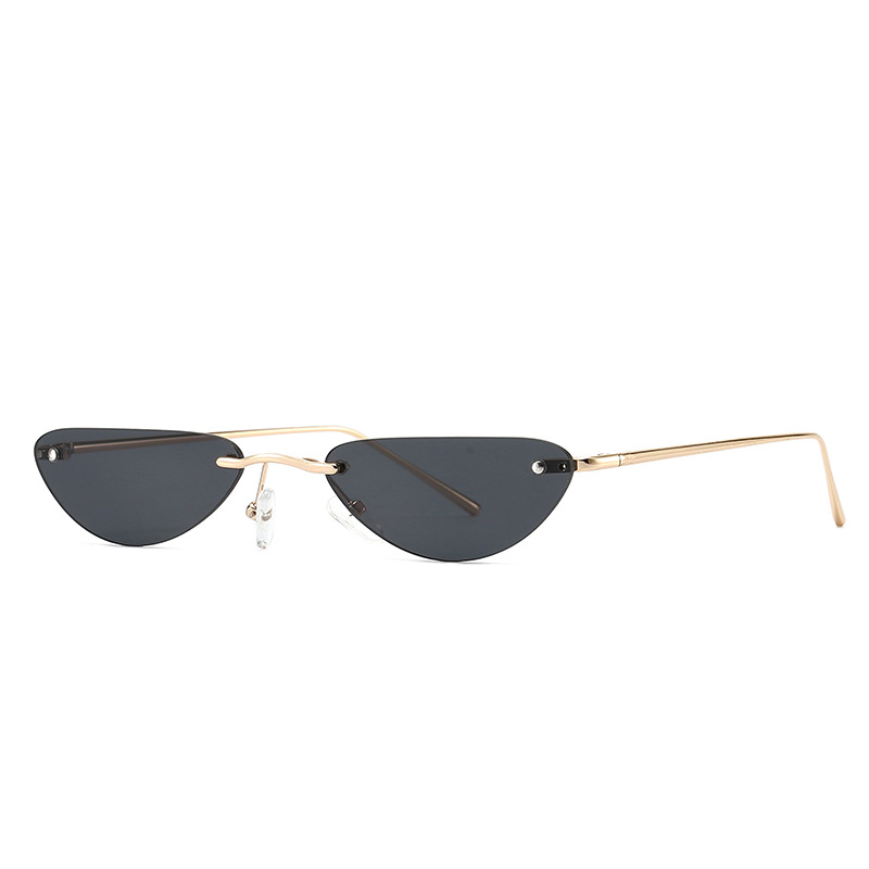 Title 6, Cat Eye Narrow Sunglasses Modern Retro Temples