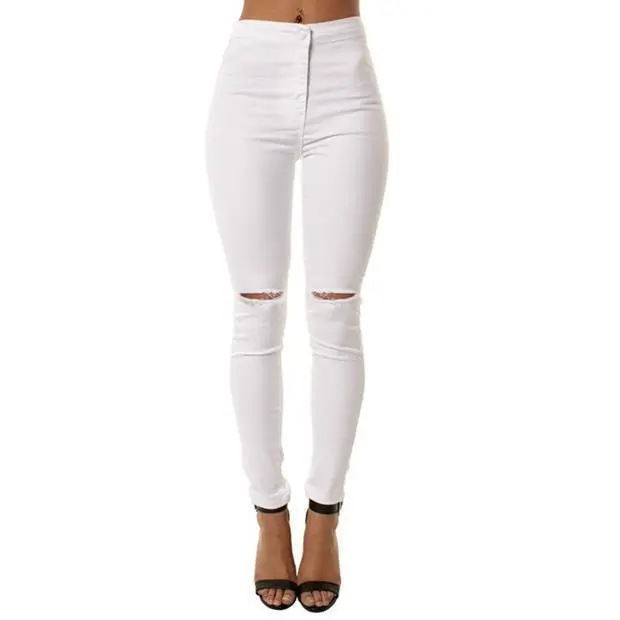 Fashion Summer Ripped Jeans - White