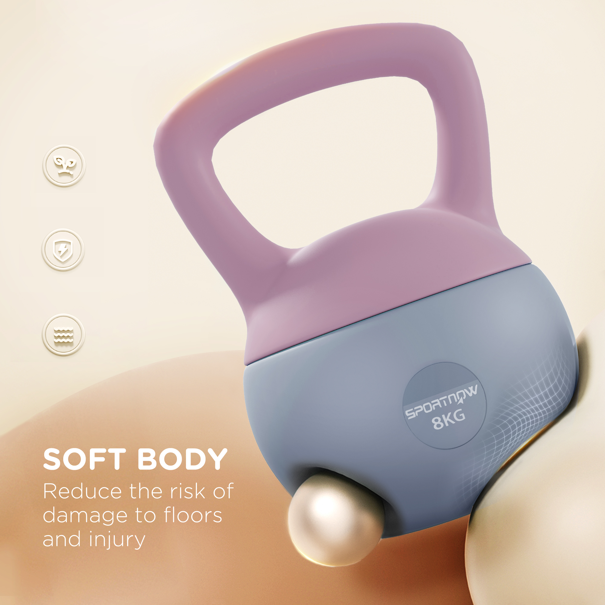 8kg Soft Kettlebell With Anti Slip Handle, Suitable For Home Gym — image 3