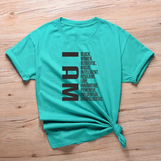 Printed Short sleeved Round Neck Loose T shirt 3 Style - Shop at LoveMi