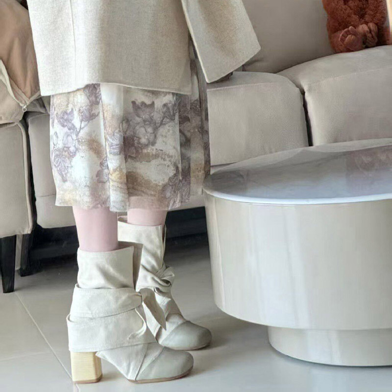 Soft Leather Maillard Style Inner Heel Ankle