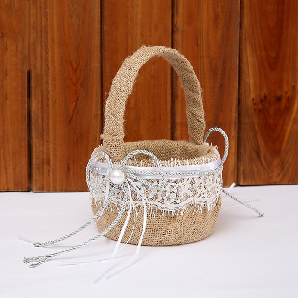 Title 2, Flower High-end Ring Pillow Basket Set