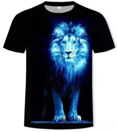 Wolf Eagle Lion 3D Print Short Sleeve T-shirt