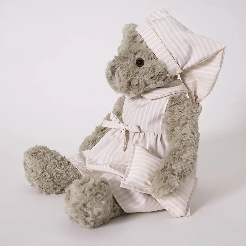 Pillow Bear Doll Gray Large Plush Toy Pajamas Bear