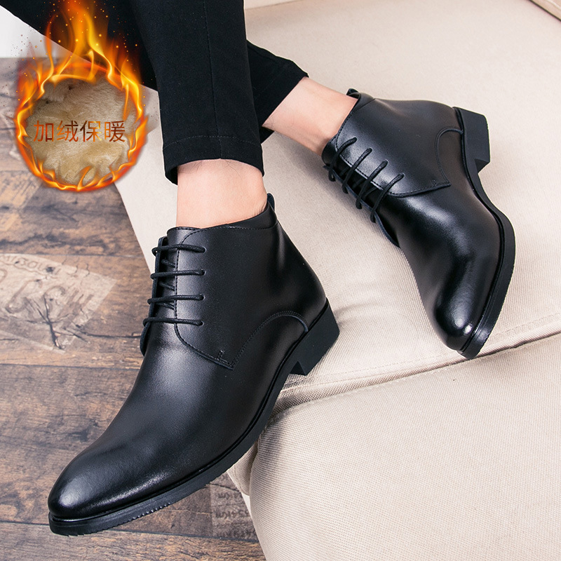 Title 3, Pointed-toe Leather Shoes Increase Fashion Shor...