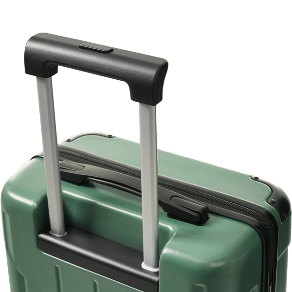 20-Inch Hardshell Carry-On Luggage, Lightweight Durable ABS Suitcase with Spinner Wheels, Built-in TSA Lock, 2 Packing Cubes, Green-23