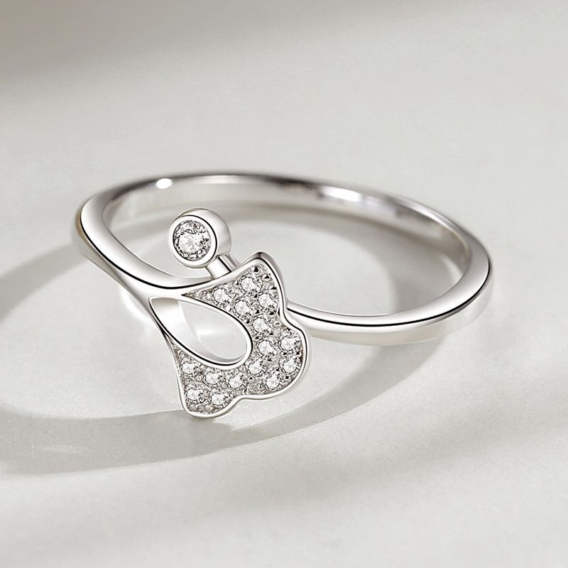 Japanese And Korean Simple Temperament Small Skirt Diamond Ring