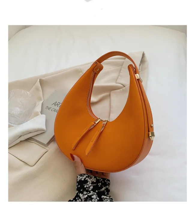 Korean Style Retro Handbag Women's Chain Small Bag Shoulder Orange - Shop at LoveMi