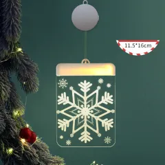 Christmas Bells And Snowflakes Hanging Keli Curtain Lights - Snowflakes - View 1