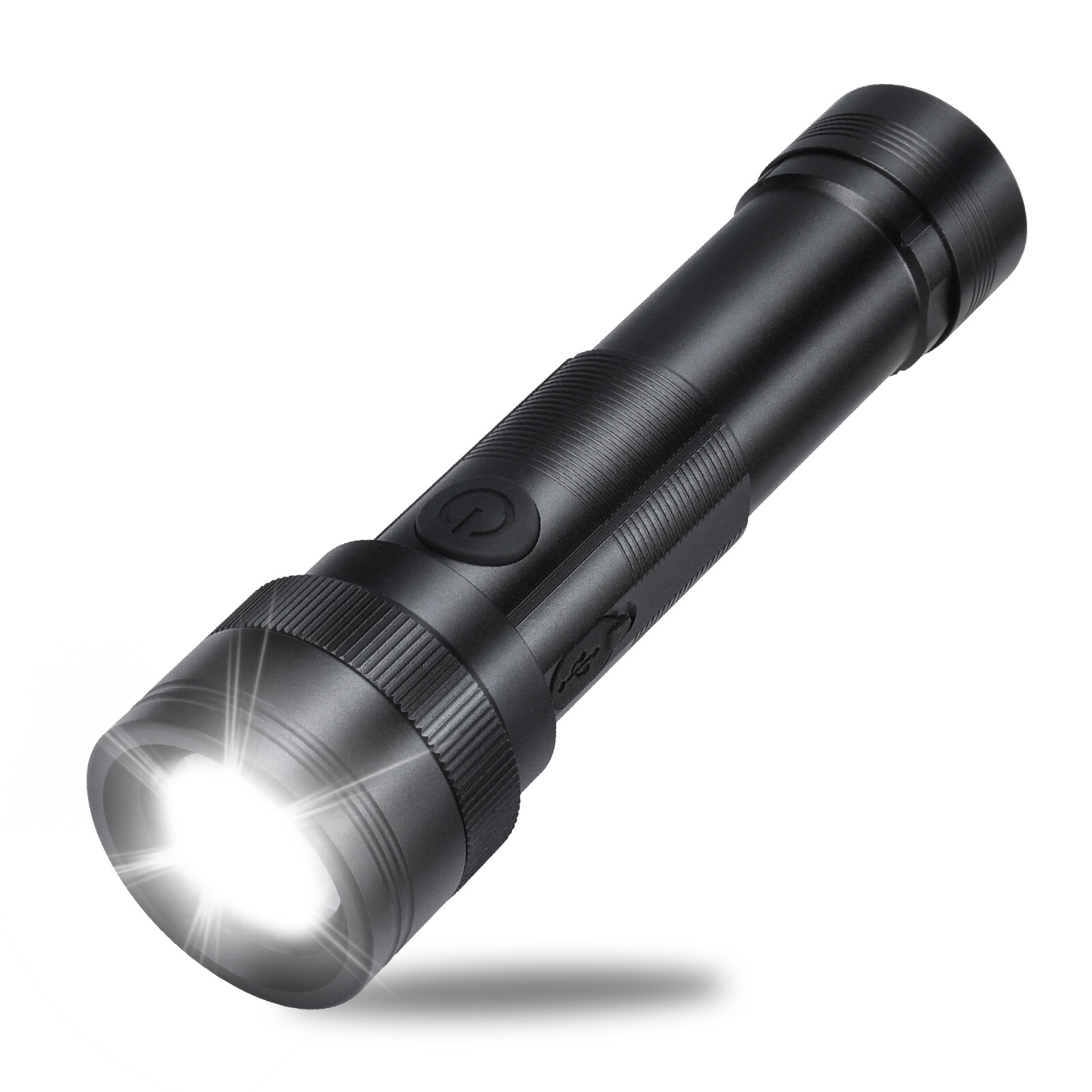 900 Lumen USB Rechargeable LED Flashlight Light Tactical Zoom Super Bright Torch
