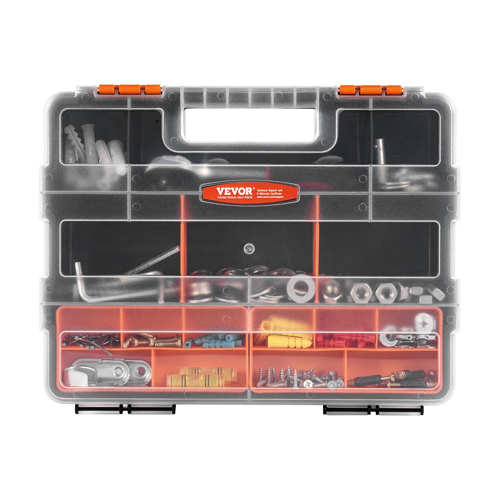 Single Sided 3Pack Small Parts Organizer 21Compartment Organizer Box With Removable Divider image 6