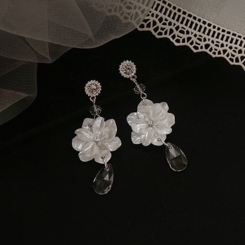 Forest System Resin Flower Earring Temperament Female
