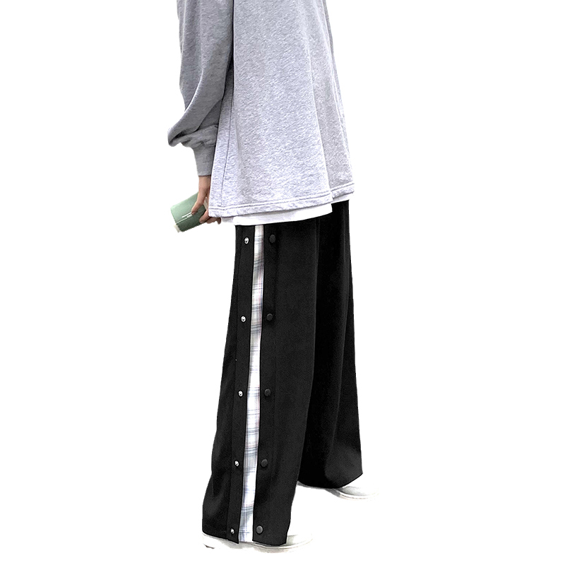 Title 2, Womens Buttoned Wide-leg Sports Pants comforta...