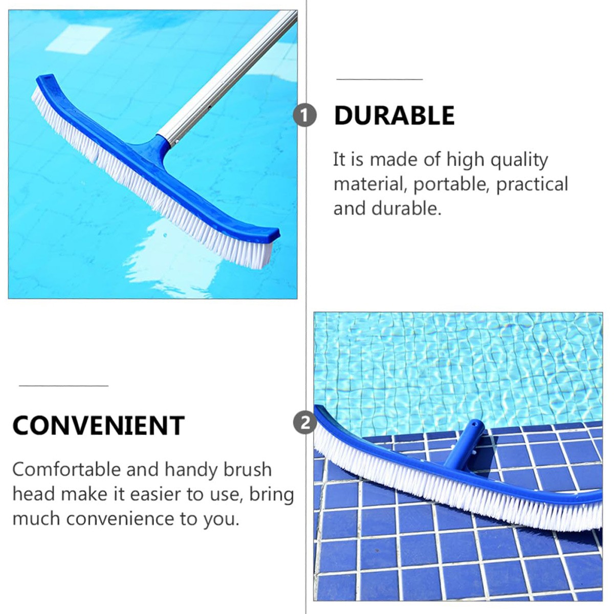 Plastic Pool Brush Cleaning Tool For Swimming Pool Spa Fish Pond Garden Fountain