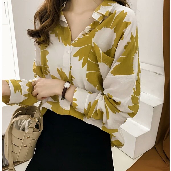 Title 2, Large Size Printed Shirt Women