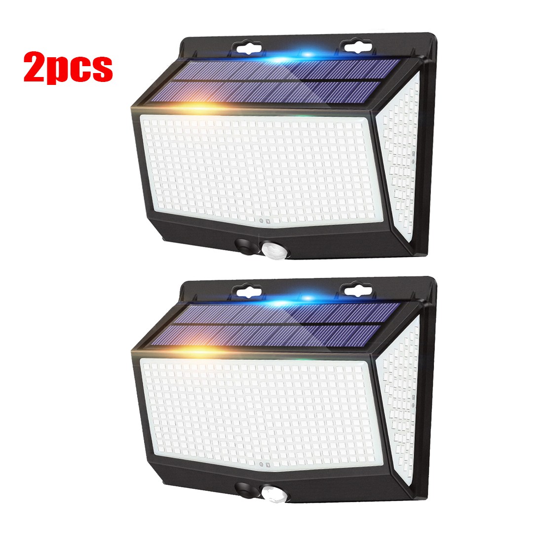 2pcs 468 LED Solar Powered PIR Motion Sensor Wall Lights Outdoor Security Lamp — image 6