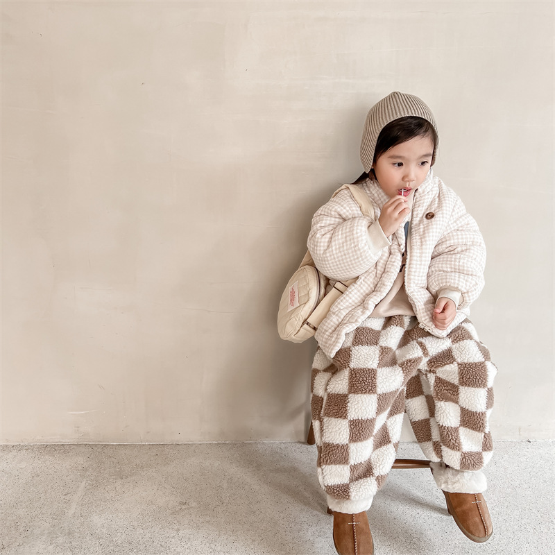 Girls' Plush And Thick Down Cotton Jacket