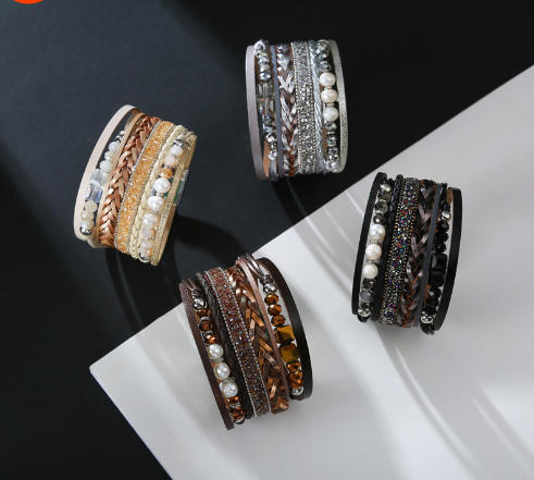 Title 1, Multi-layer Wide Edge Handmade Bracelet