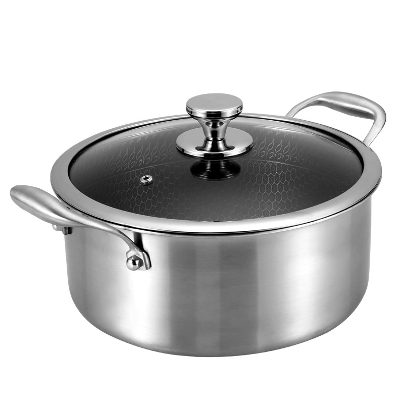 Title 8, Binaural 304 Stainless Steel Soup Pot Non-coate...