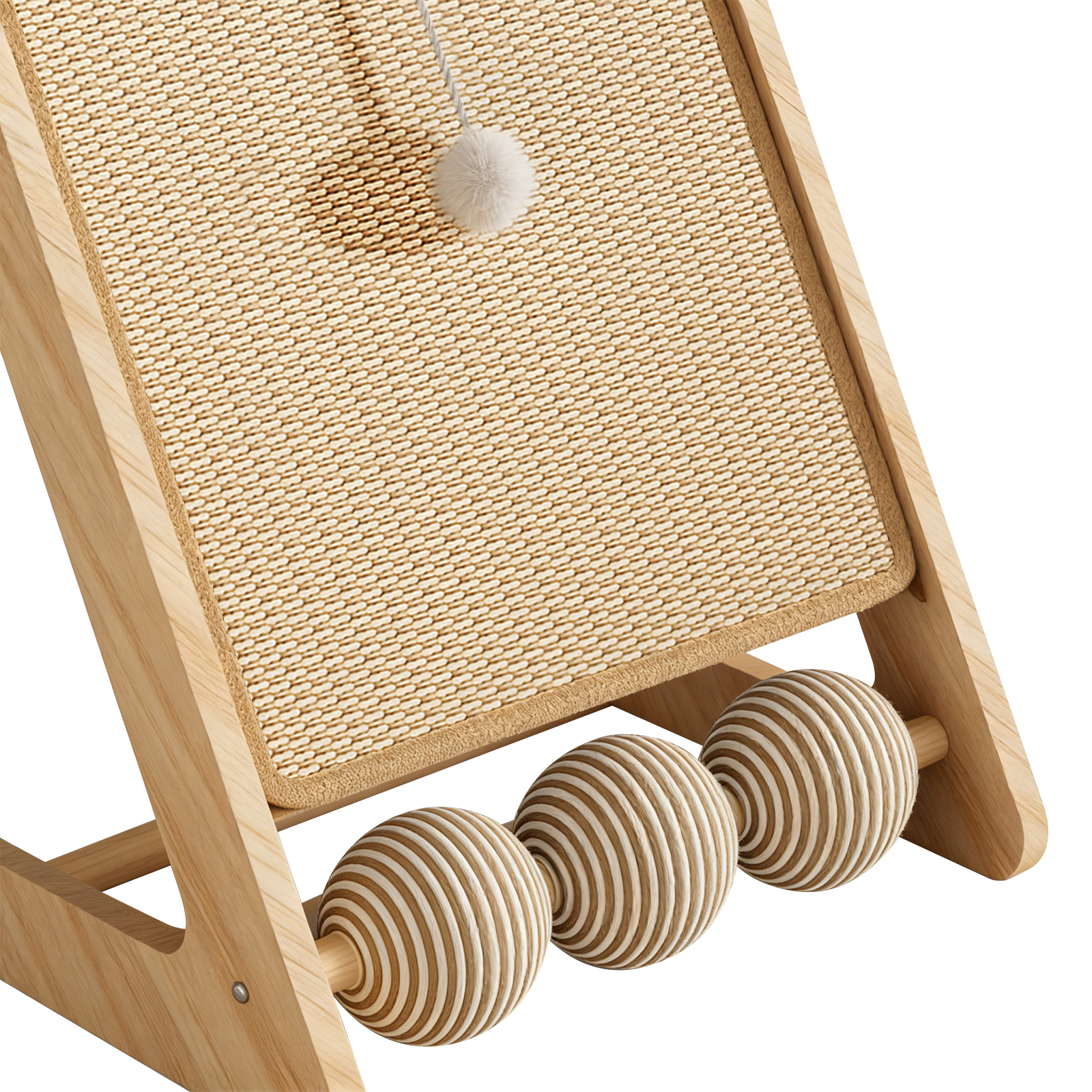 Only Self Pickup---L Rattan Cat Scratching Post With Ball Attachment thumbnail 10