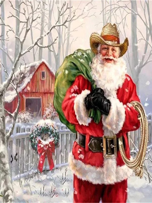 Santa Full Square Embroidery Promotion Diamond Art Winter Cross Stitch Rhinestone Home Decoration Style12 - Shop at LoveMi