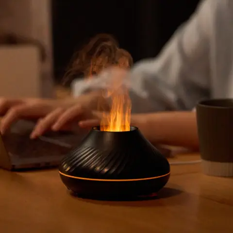 Newest RGB Flame Aroma Diffuser 130Ml 3d Colorful Humidifier