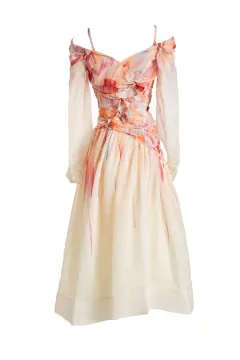 Women's Sweet Spicy Lace Cut Out Dress - Colour - View 1