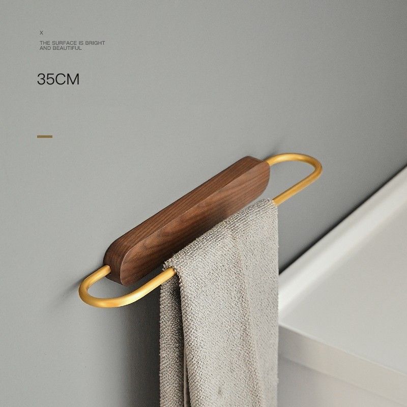 Towel Bar Black Walnut 35cm