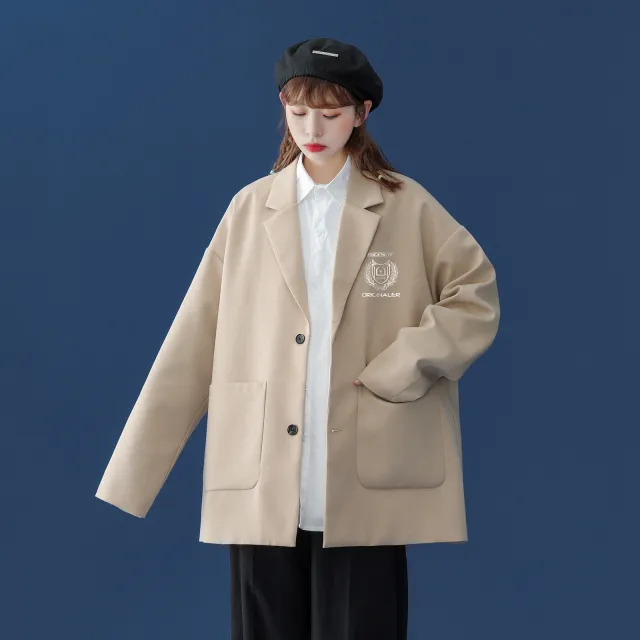 Suit Jacket Design Sense Niche Youth Sense Top Apricot - Shop at LoveMi