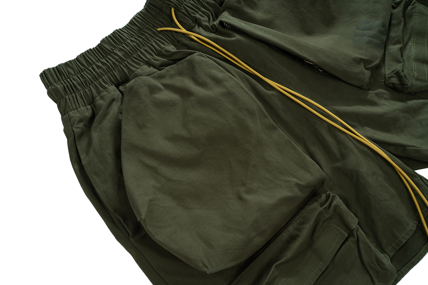 Title 6, Mens Washed Military Green Work Shorts. Durabl...