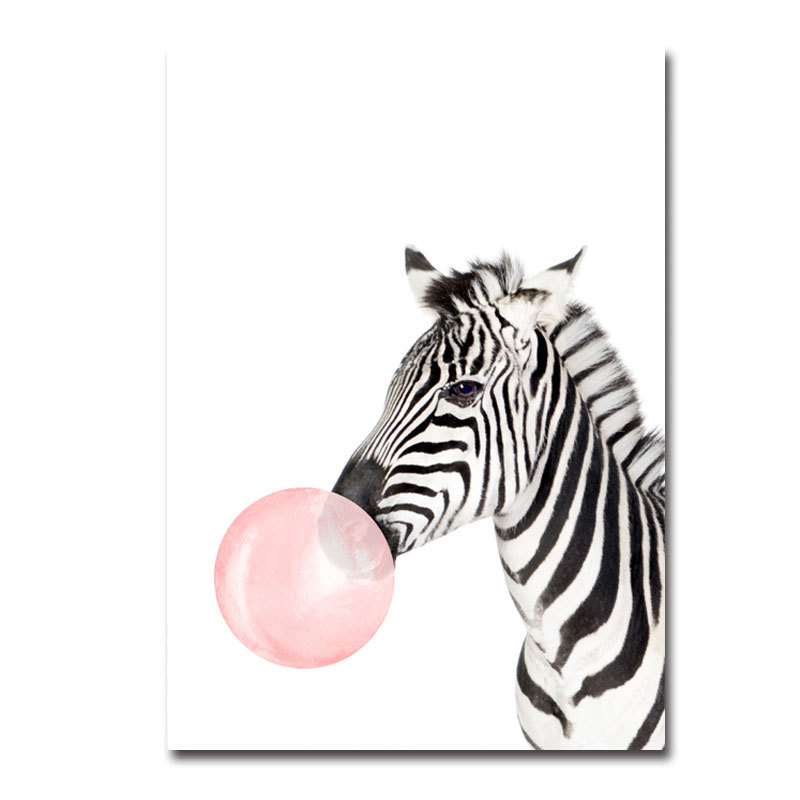 9ef89bcb 63ad 4b5b 917c 500194bc429b - Living Room Decorative Painting Horse Giraffe Balloon Children's Room Rimless