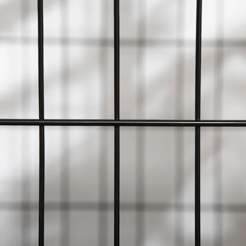 PawHut Heavy Duty Dog Crate With Removable Tray, Lockable Wheels And Double Door, For Medium And Large Dogs, Black