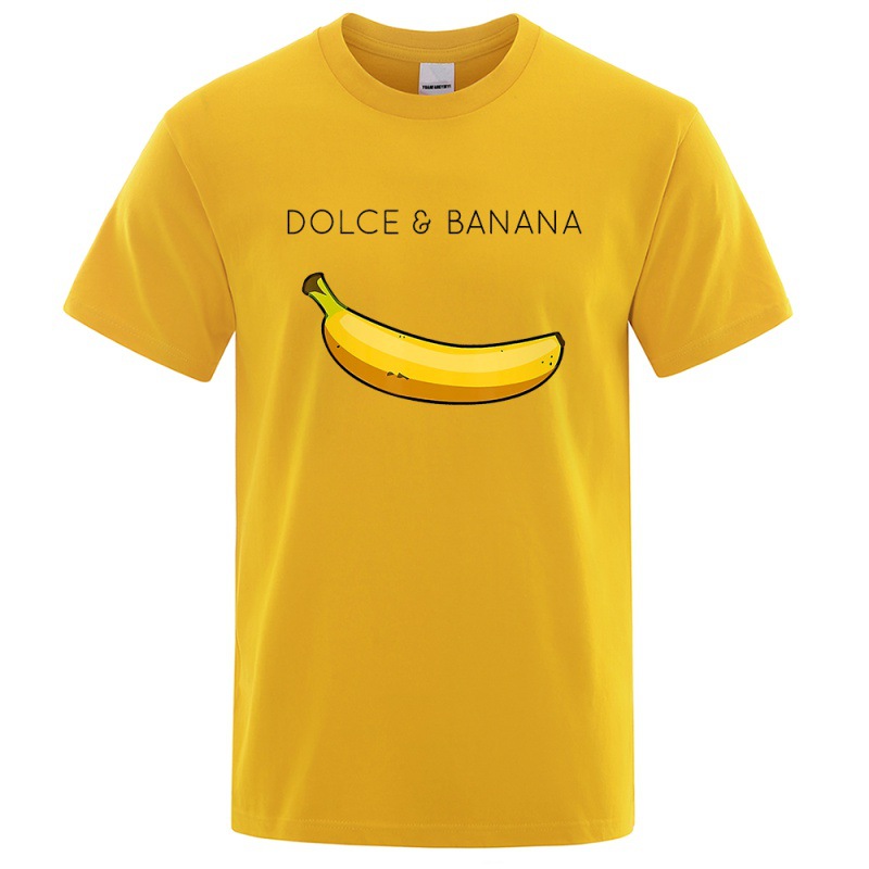 Title 3, Dolce Banana Fashion Print Heren T-shirts