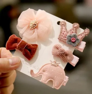 Princess Crown Hair Accessories Set Girl Baby Silky Elephant - Shop at LoveMi