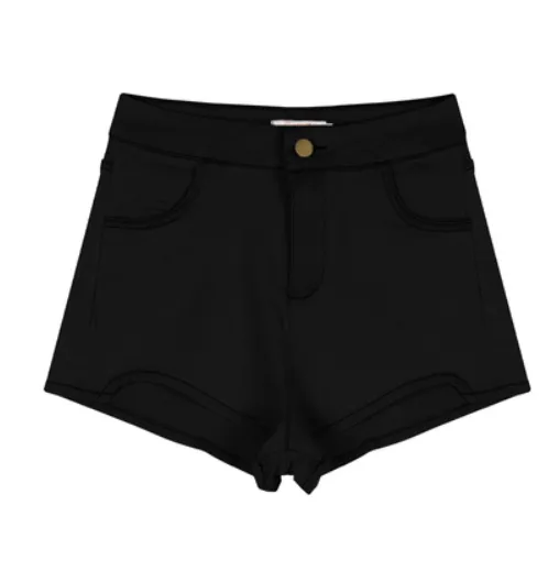 Irregular Jeans Women's Ins Trendy Elastic Thin Hot Pants Black - Shop at LoveMi