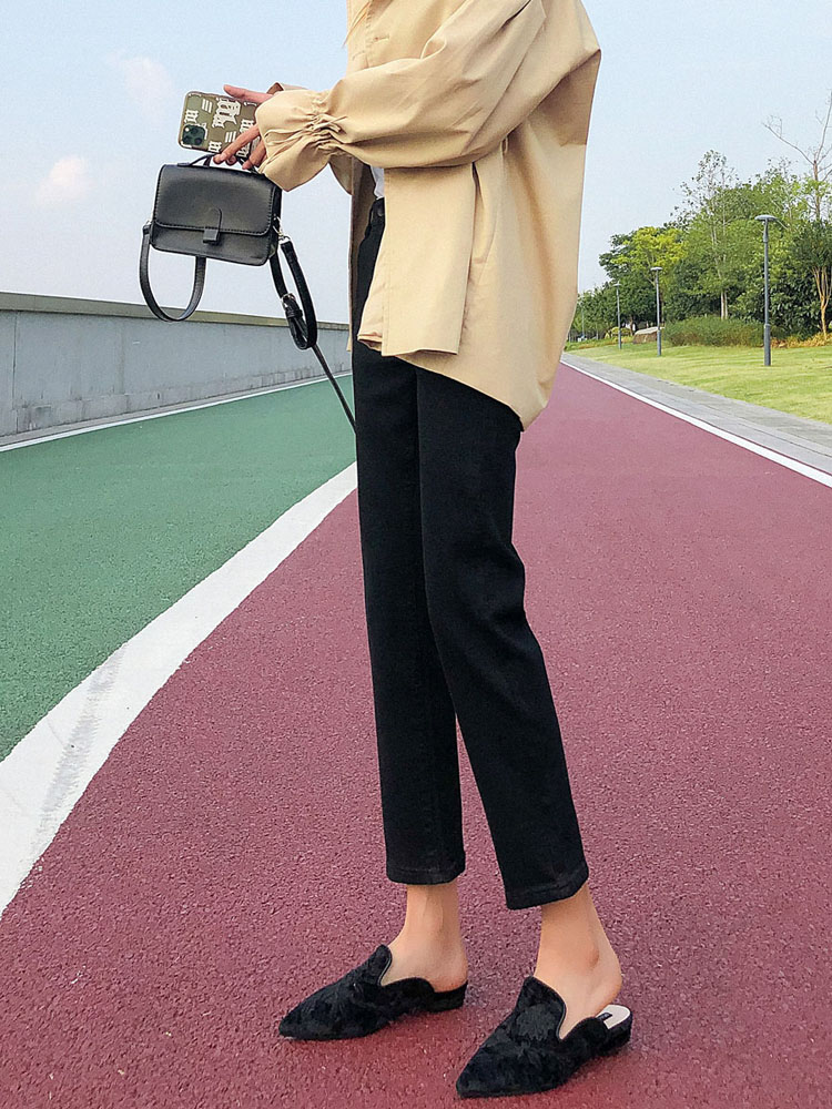 Nine Points High Waist Slimming Cigarette Pants